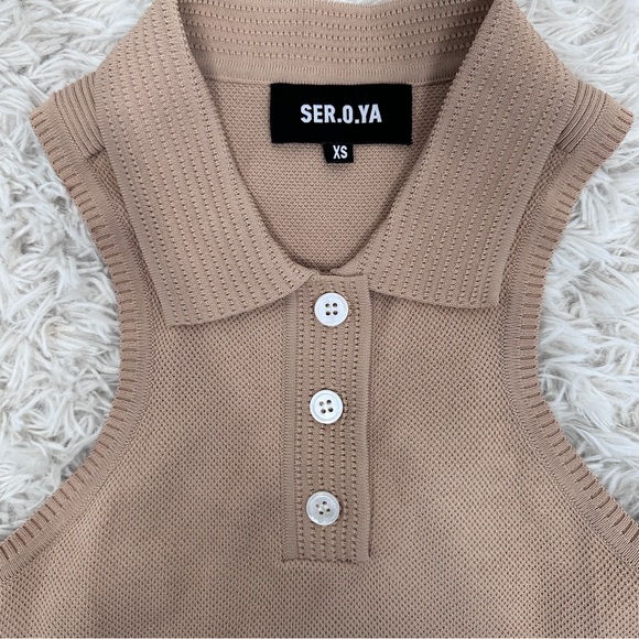 SER.O.YA Croissant Serena Top size XS Sweater Crop Top Revolve - Picture 4 of 7